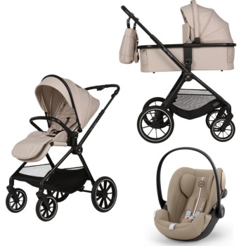 Carucior Copii Adamex Nova Beige 3in1 cu scoica Cybex Cloud G plus ADAC