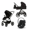 Carucior Copii Adamex Nova Black 3in1 cu scoica Cybex Cloud G plus ADAC