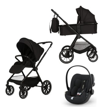 Carucior Copii Adamex Nova Black 3in1 cu scoica Cybex Cloud G plus ADAC