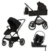 Carucior Copii Adamex Nova Black 4in1 cu scoica Cybex Cloud G plus ADAC si isofix