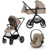 Carucior Copii Adamex Nova Cappucino 3in1 cu scoica Cybex Cloud G plus ADAC