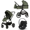 Carucior Copii Adamex Nova Green 3in1 cu scoica Cybex Cloud G plus ADAC