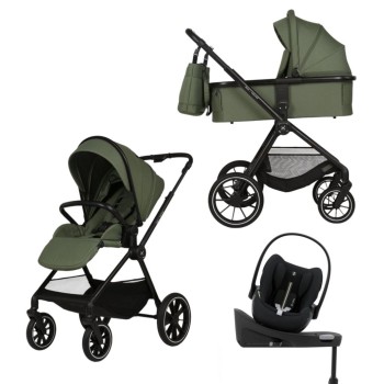 Carucior Copii Adamex Nova Green 4in1 cu scoica Cybex Cloud G plus ADAC si isofix