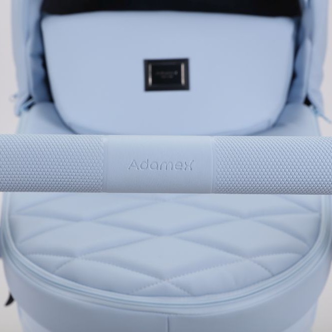 Carucior 3 in 1 Quantum Adamex Natura Baby Blue cu scoica testata ADAC