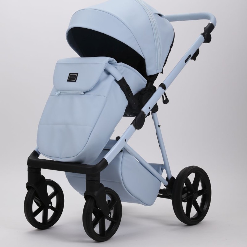 Carucior 3 in 1 Quantum Adamex Natura Baby Blue cu scoica testata ADAC