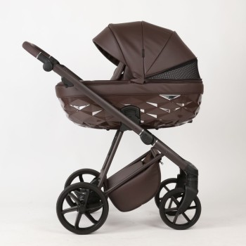 Carucior 3 in 1 Quantum Adamex Natura Coffee cu scoica testata ADAC