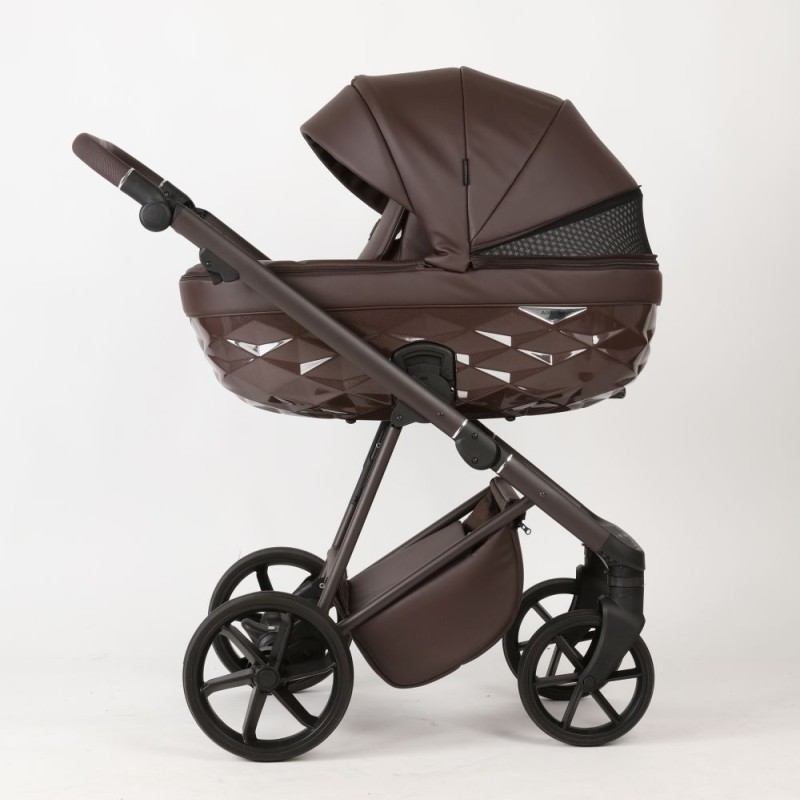 Carucior 3 in 1 Quantum Adamex Natura Coffee cu scoica testata ADAC