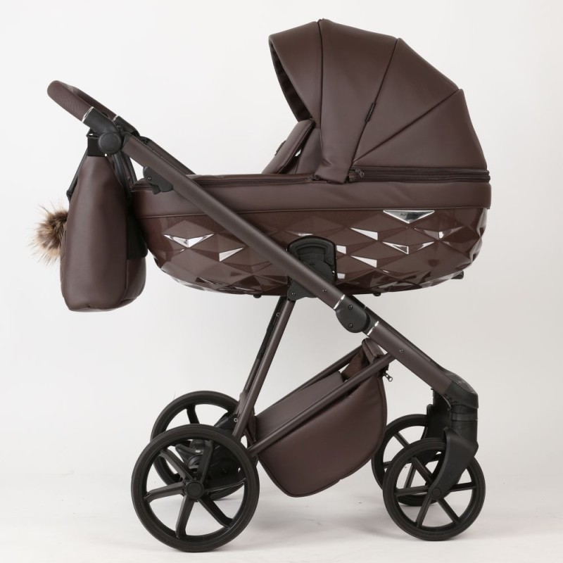 Carucior 3 in 1 Quantum Adamex Natura Coffee cu scoica testata ADAC