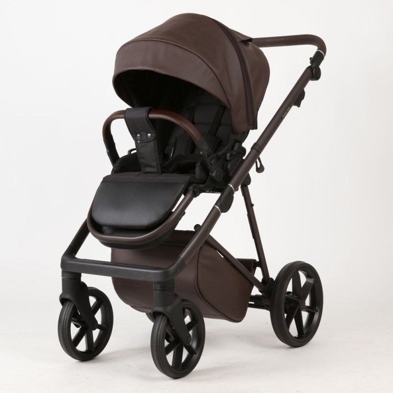 Carucior 3 in 1 Quantum Adamex Natura Coffee cu scoica testata ADAC