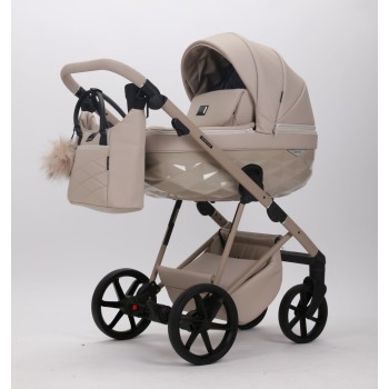 Carucior 3 in 1 Quantum Adamex Natura Beige cu scoica testata ADAC