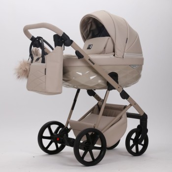 Carucior 3 in 1 Quantum Adamex Natura Beige cu scoica testata ADAC