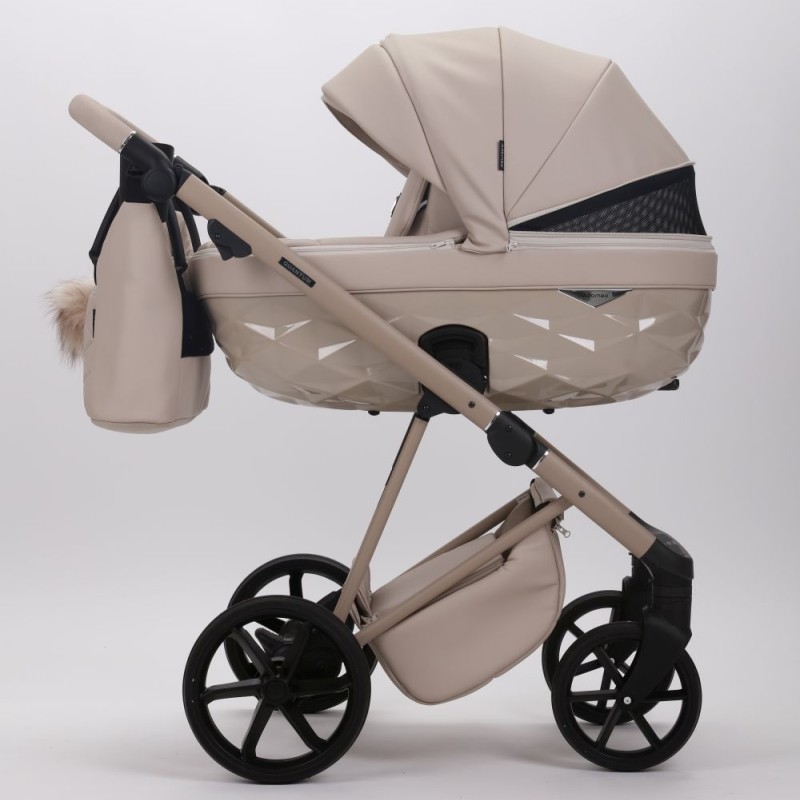 Carucior 3 in 1 Quantum Adamex Natura Beige cu scoica testata ADAC