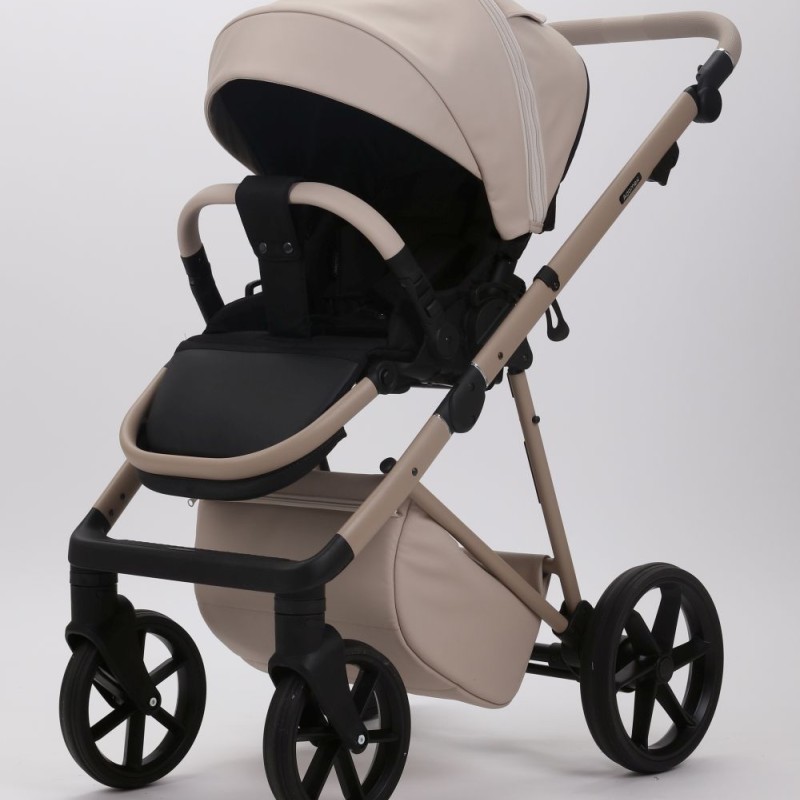 Carucior 3 in 1 Quantum Adamex Natura Beige cu scoica testata ADAC