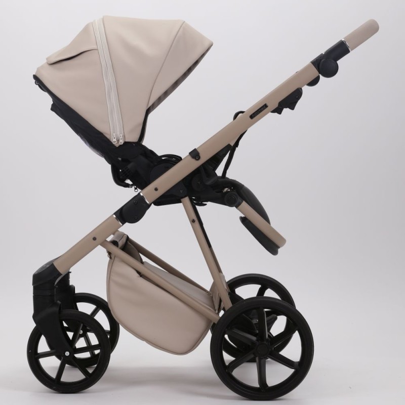 Carucior 3 in 1 Quantum Adamex Natura Beige cu scoica testata ADAC
