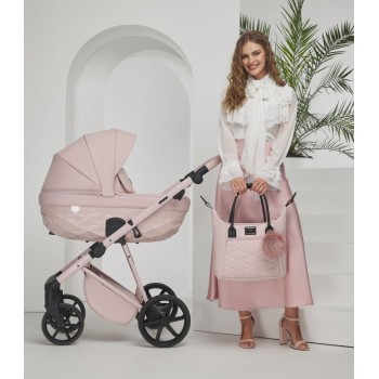 Carucior 3 in 1 Quantum Adamex Natura Rose cu scoica testata ADAC