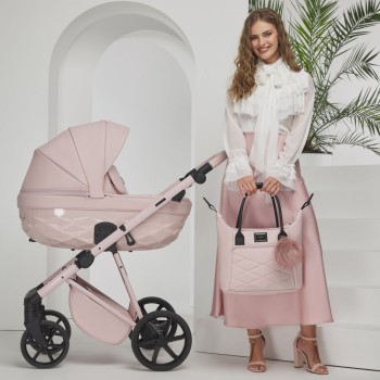 Carucior 3 in 1 Quantum Adamex Natura Rose cu scoica testata ADAC