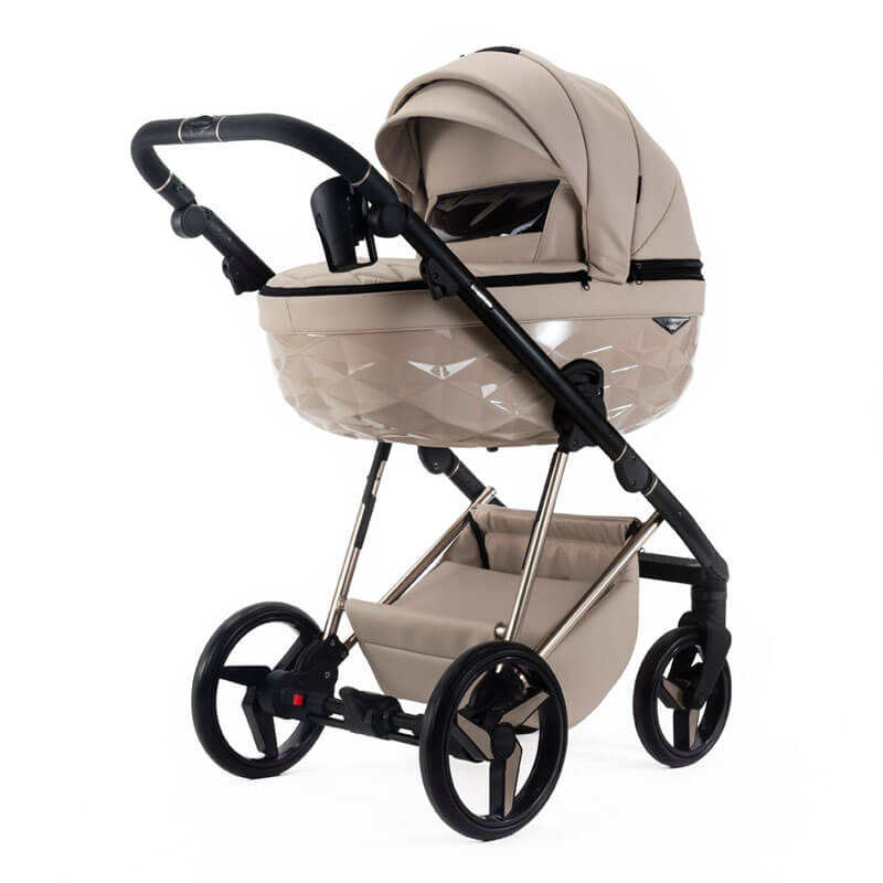 Carucior 3 in 1 Quantum Adamex Deluxe Beige Star 155 cu scoica testata ADAC