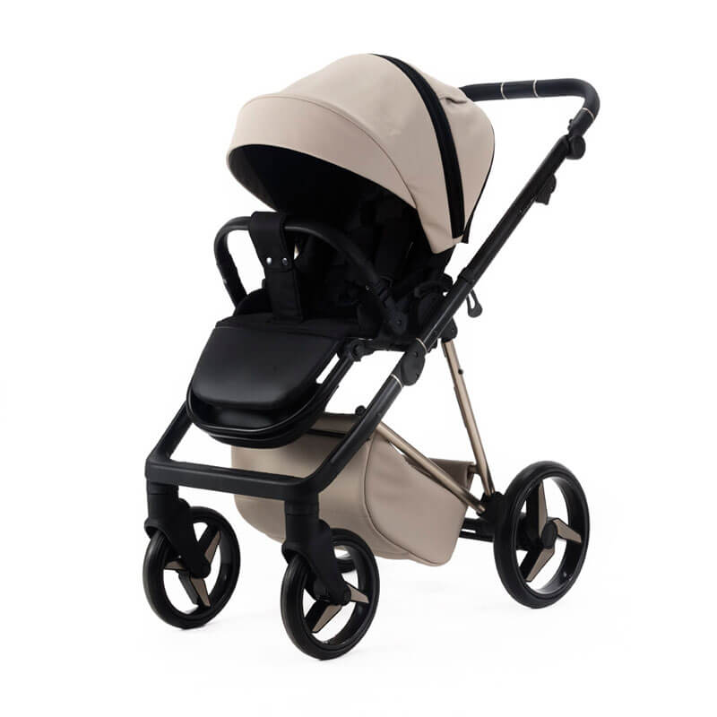 Carucior 3 in 1 Quantum Adamex Deluxe Beige Star 155 cu scoica testata ADAC