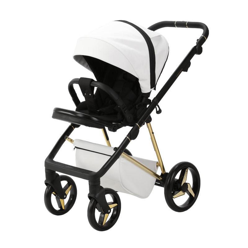 Carucior 3 in 1 Quantum Adamex Deluxe Pure White Star 104 cu scoica testata ADAC