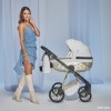 Carucior 3 in 1 Quantum Adamex Deluxe Pure White Star 104 cu scoica testata ADAC