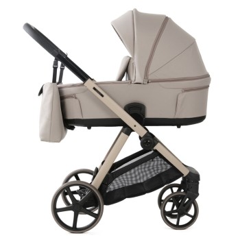 Carucior copii Sigma Natura Cappucino Adamex 3 in 1 cu scoica testata ADAC