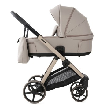 Carucior copii Sigma Natura Cappucino Adamex 3 in 1 cu scoica testata ADAC