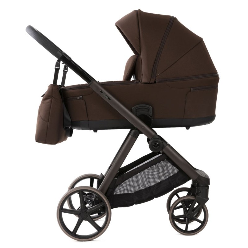 Carucior copii Sigma Natura Coffee Adamex 3 in 1 cu scoica testata ADAC