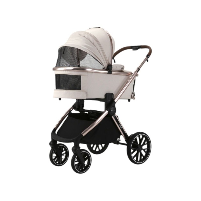 Spark Adamex Champagne-Vanilla 3in1 cu scoica Cybex Cloud G plus ADAC