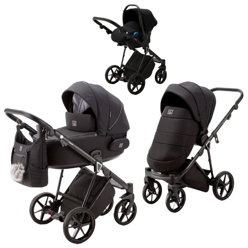 Carucior 3 in 1 Porto Adamex Deep Black TK53