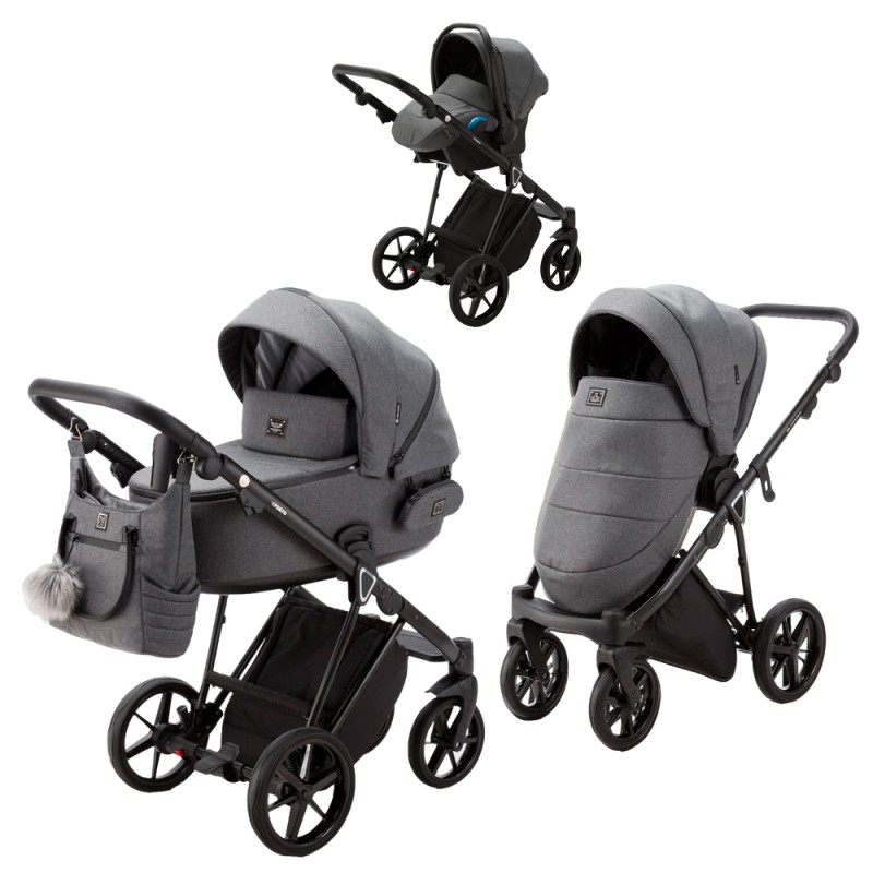 Carucior 3 in 1 Porto Adamex Dark Grey TK57