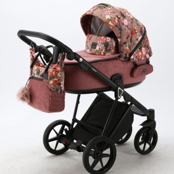 Carucior 3 in 1 Porto Adamex Special Edition Bordo Flowers FL2