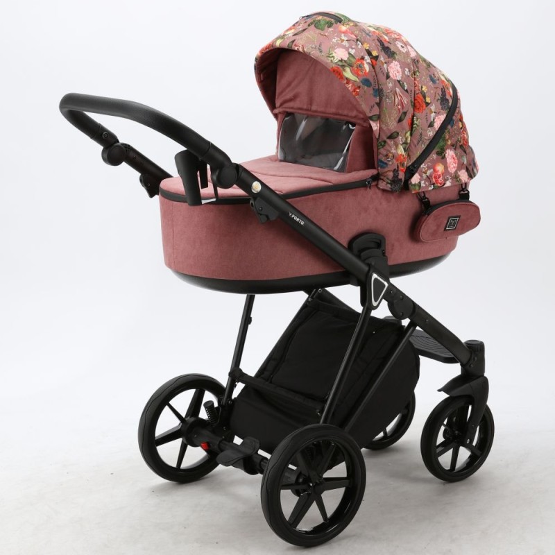 Carucior 3 in 1 Porto Adamex Special Edition Bordo Flowers FL2
