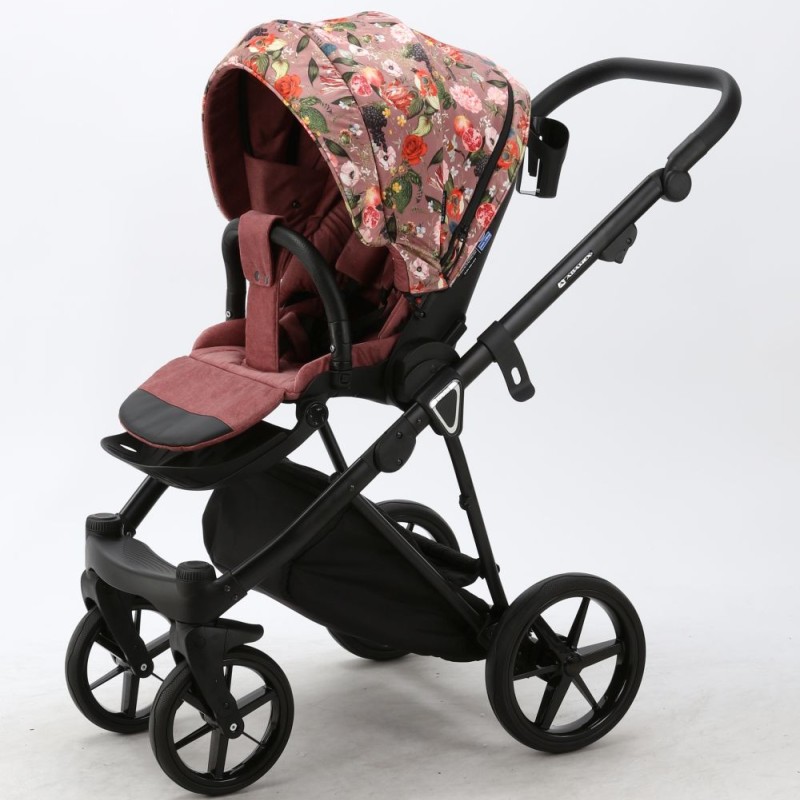 Carucior 3 in 1 Porto Adamex Special Edition Bordo Flowers FL2