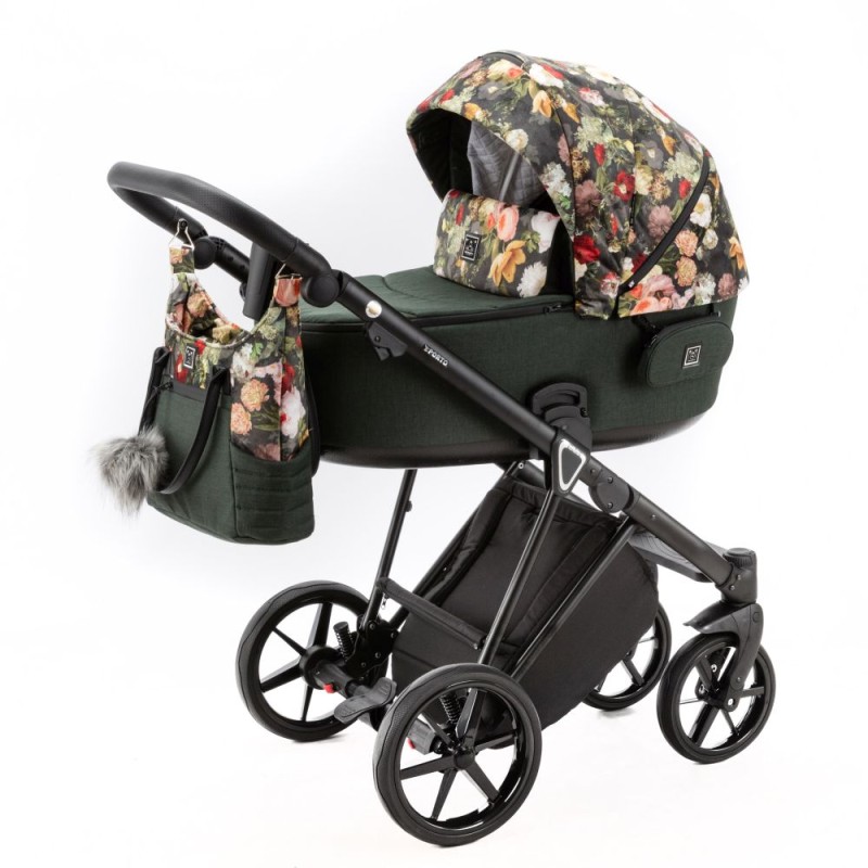 Carucior 3 in 1 Porto Adamex Special Edition Green Flowers FL6