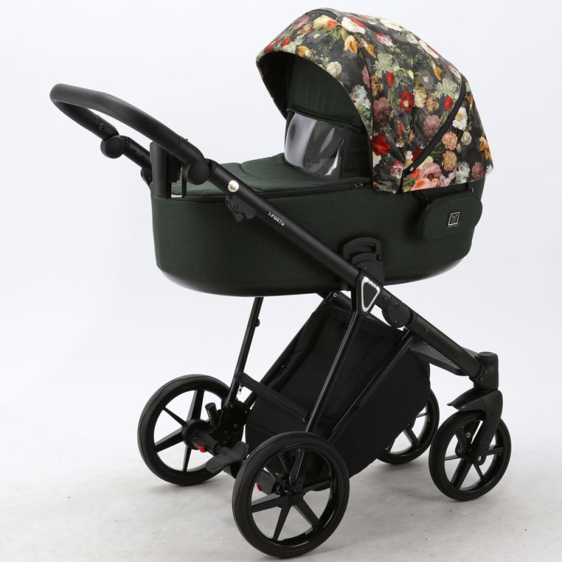 Carucior 3 in 1 Porto Adamex Special Edition Green Flowers FL6