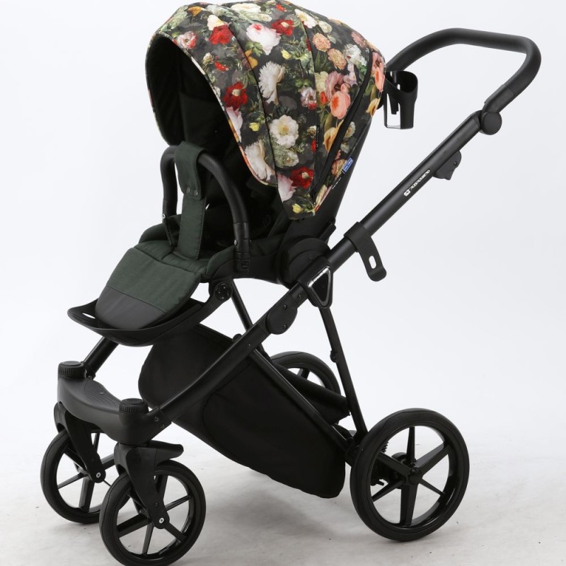 Carucior 3 in 1 Porto Adamex Special Edition Green Flowers FL6