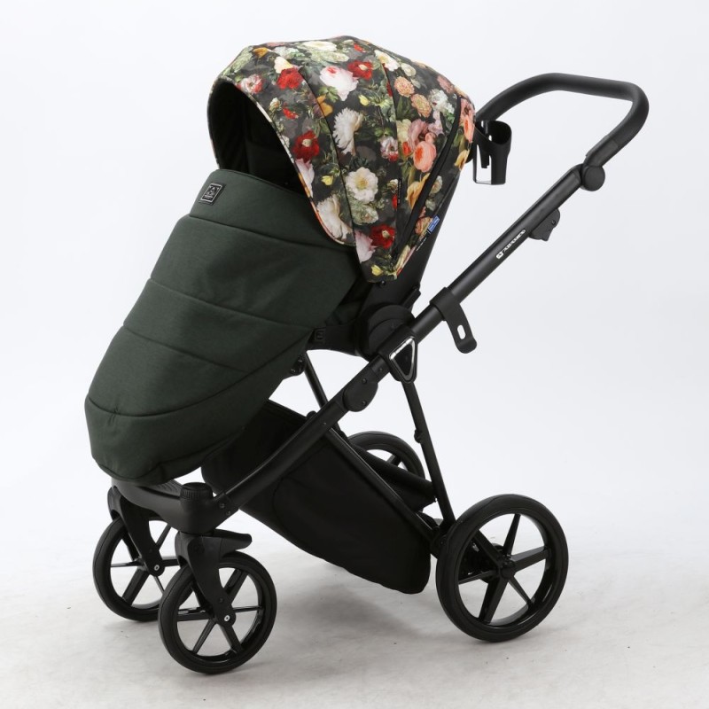 Carucior 3 in 1 Porto Adamex Special Edition Green Flowers FL6