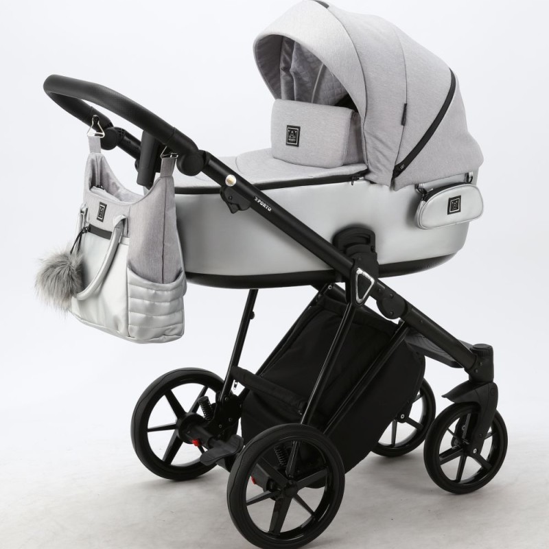Carucior 3 in 1 Porto Adamex Light Grey PS89