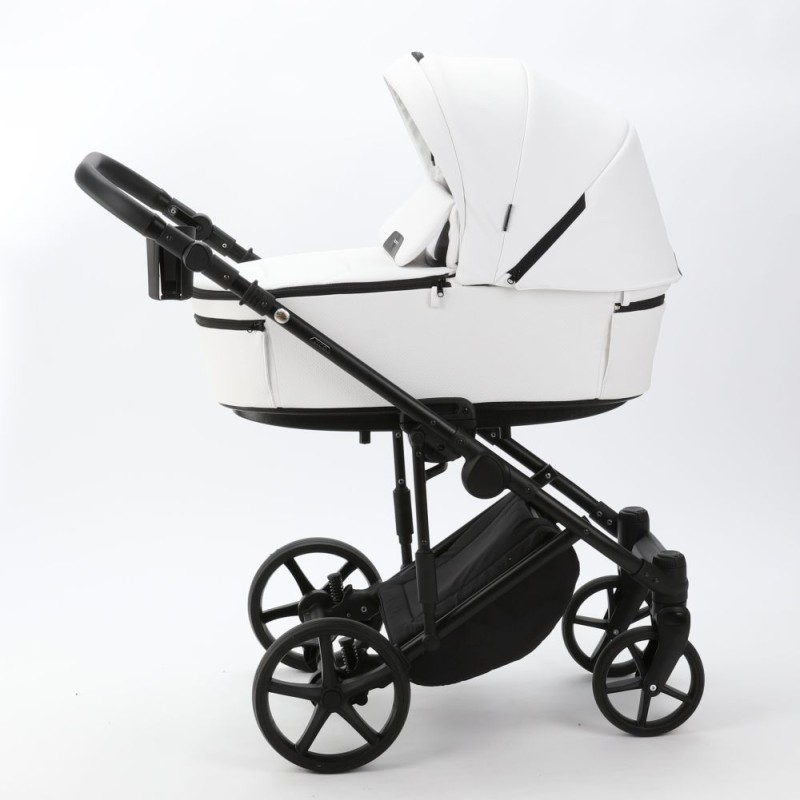 Noul carucior copii 3 in 1 Zico Adamex Deluxe White Leather SA1