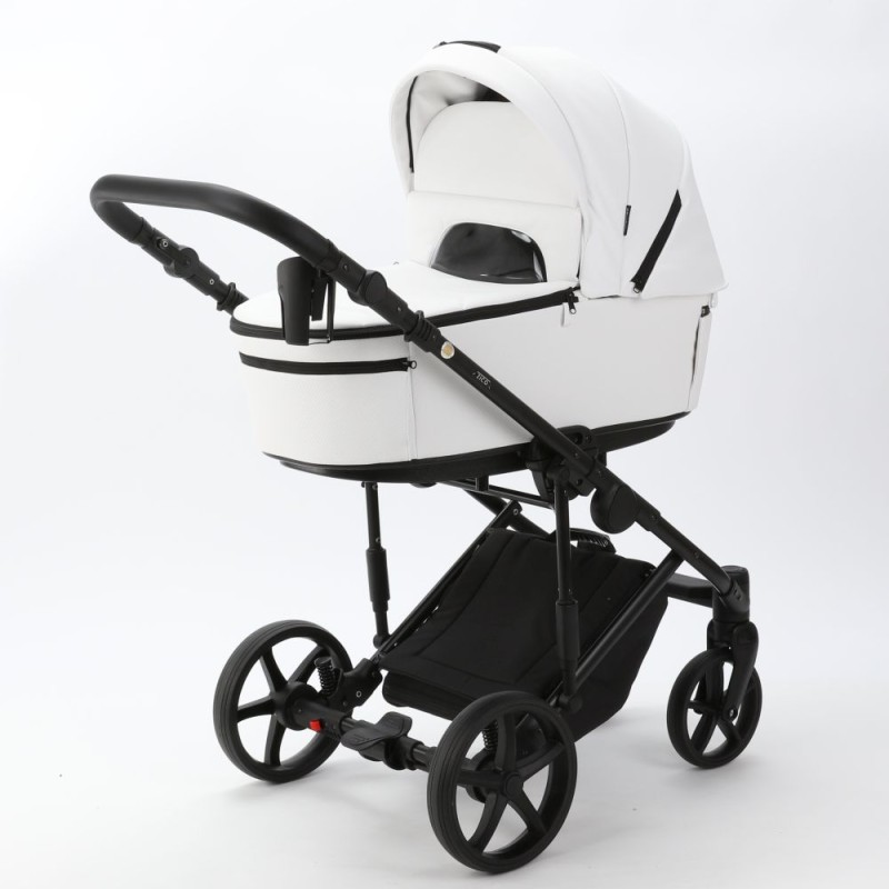 Noul carucior copii 3 in 1 Zico Adamex Deluxe White Leather SA1