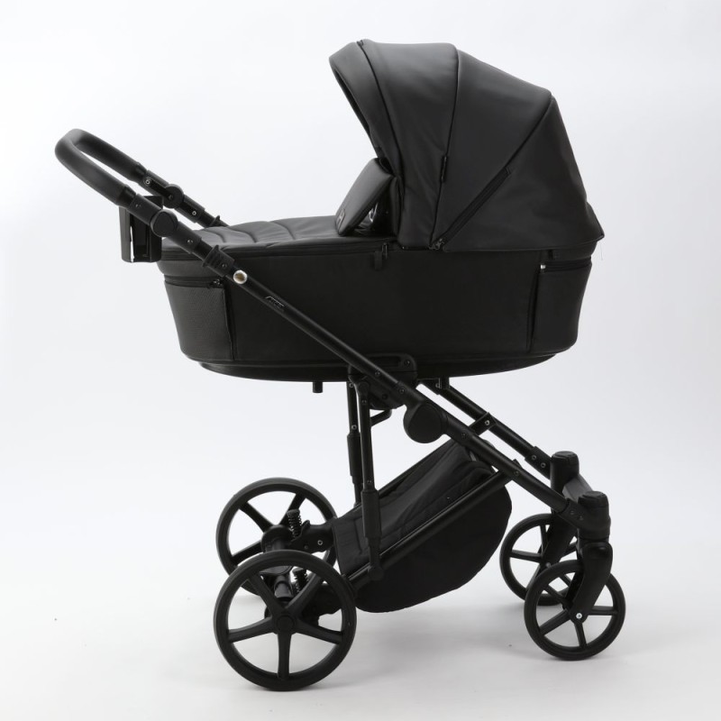 Noul carucior copii 3 in 1 Zico Adamex Deluxe Black Leather SA2
