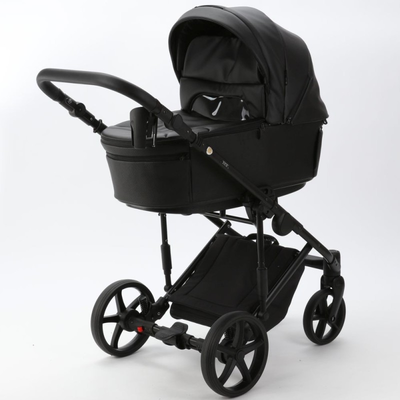 Noul carucior copii 3 in 1 Zico Adamex Deluxe Black Leather SA2