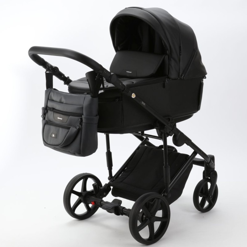 Noul carucior copii 3 in 1 Zico Adamex Deluxe Black Leather SA2