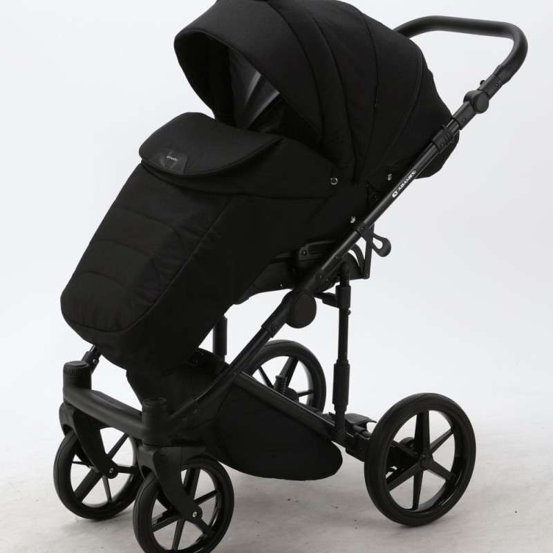 Carucior copii 3 in 1 Zico Adamex Black TK53 cu scoica testata ADAC
