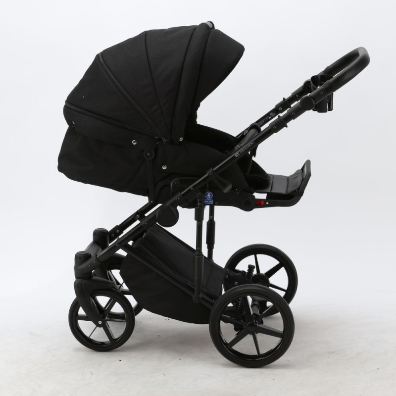 Carucior copii 3 in 1 Zico Adamex Black TK53 cu scoica testata ADAC