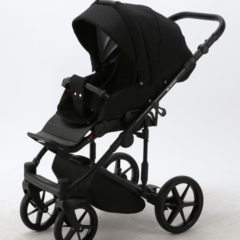 Carucior copii 3 in 1 Zico Adamex Black TK53 cu scoica testata ADAC