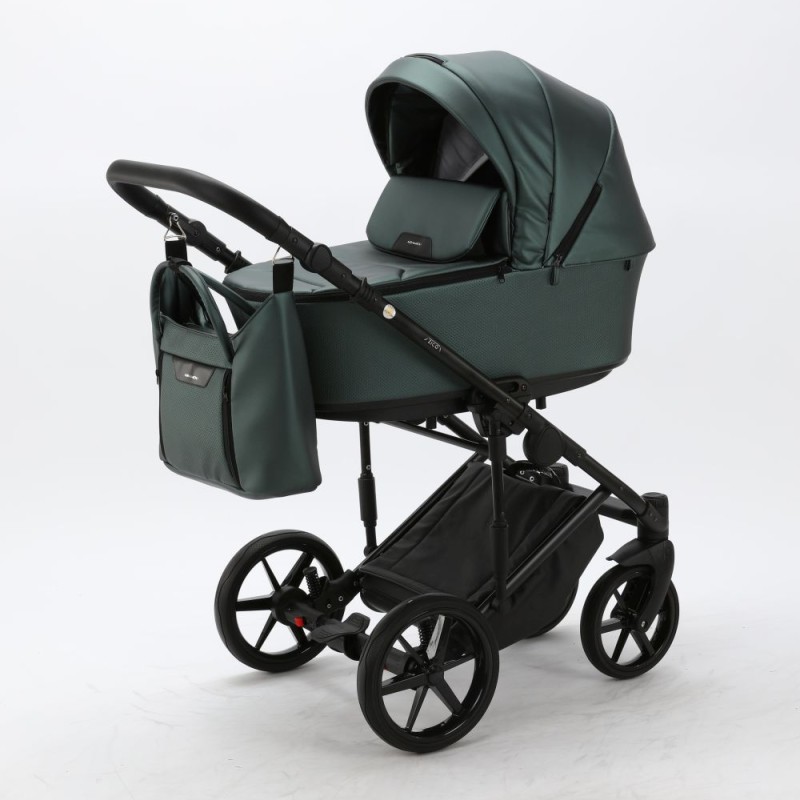 Carucior copii 3 in 1 Zico Adamex Green Leather SM15