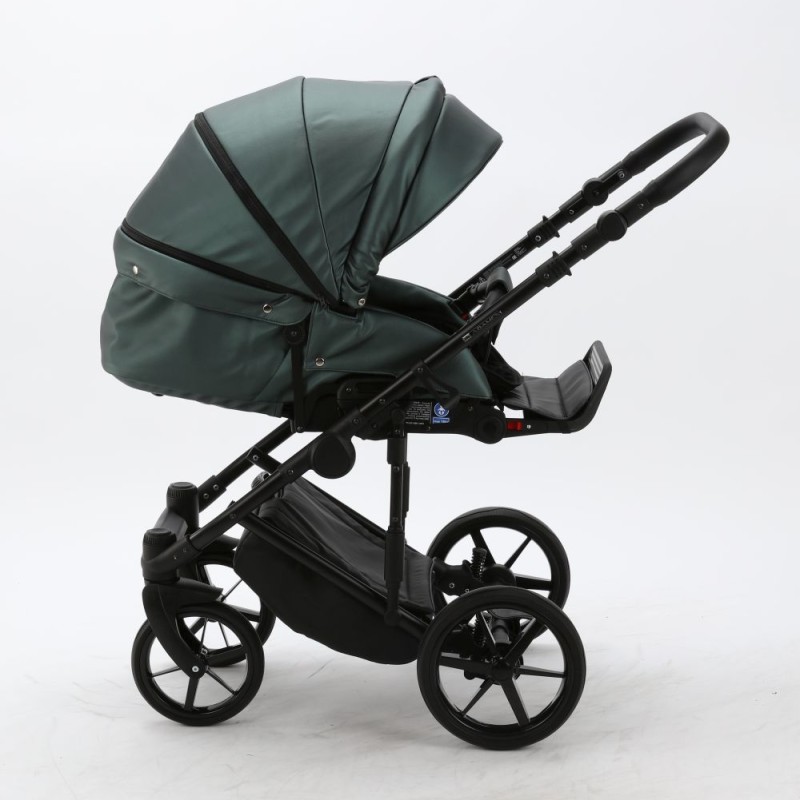 Carucior copii 3 in 1 Zico Adamex Green Leather SM15