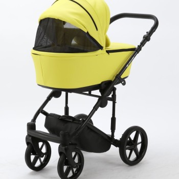 Carucior copii 3 in 1 Zico Adamex Deluxe Yellow Leather SA22