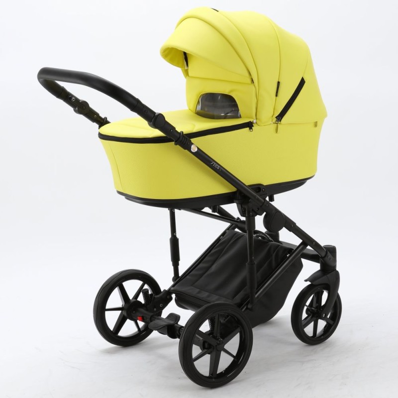 Carucior copii 3 in 1 Zico Adamex Deluxe Yellow Leather SA22